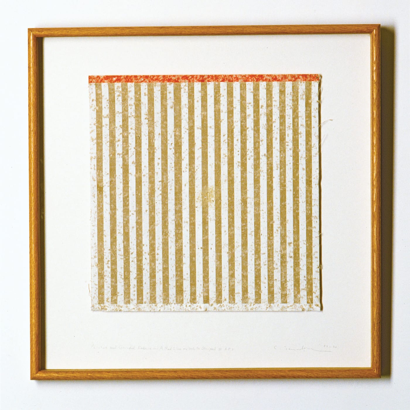 Chiyoko Tanaka, Printed & Grinded - Red Line/White Stripes, 1987 & 1990
