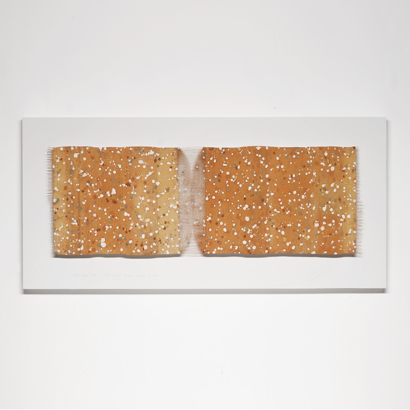 Chiyoko Tanaka, Mud Dyed Cloth - Mud Dots on Brown Stripes #742, 2009