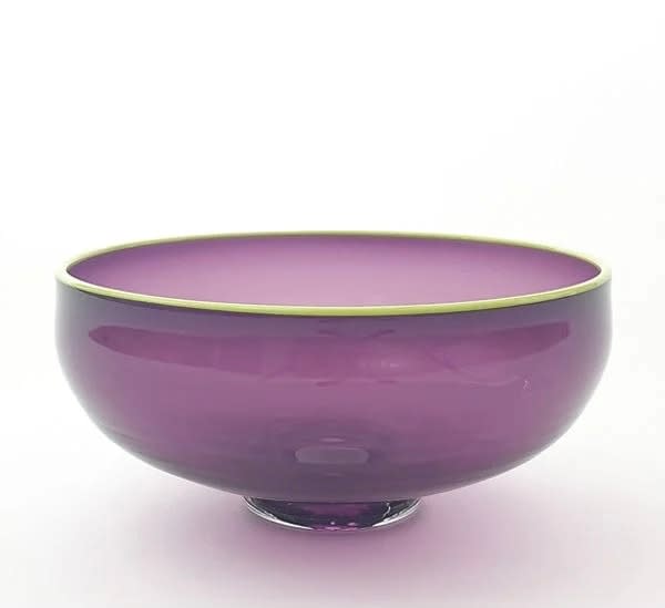 Stewart Hearn, Zest Bowl - Purple with Chartreuse Rim, 2023