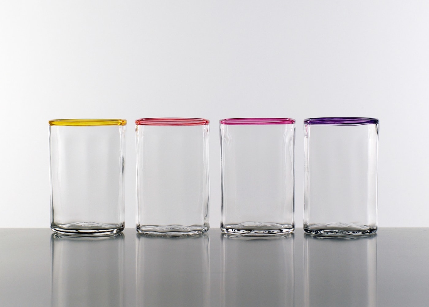 Lindean Mill Glass, Optic Tumbler - Salmon, 2023
