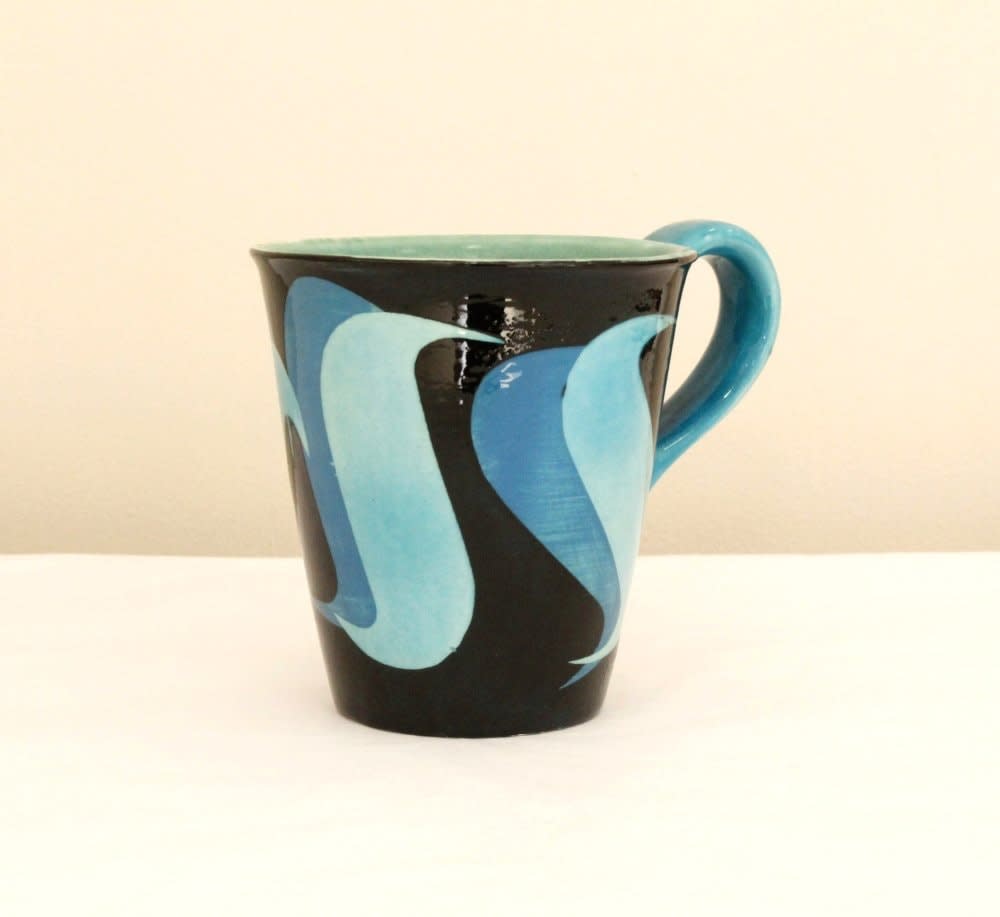 Jane Cox, Aqua Decorated Large Mug , 2022