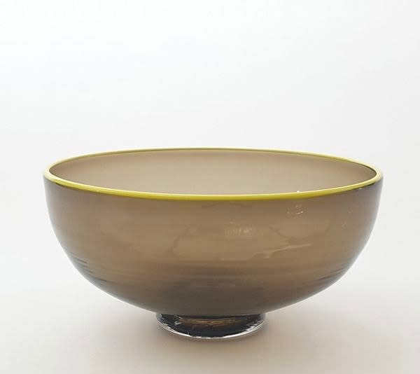 Stewart Hearn, Zest Bowl - Olive with Yellow Rim, 2023