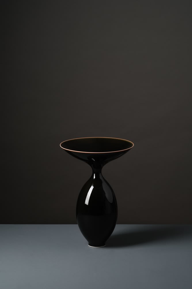 Anna Silverton, Tenmoku Contrast Vase 13, 2024
