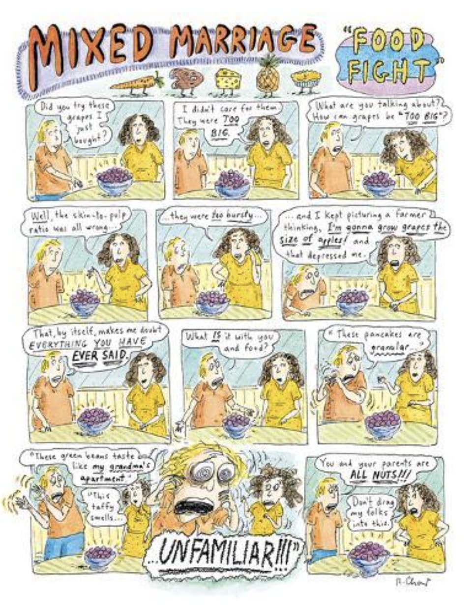 Roz Chast, Mixed Marriage: Food Fight, 2002, Mar. 11