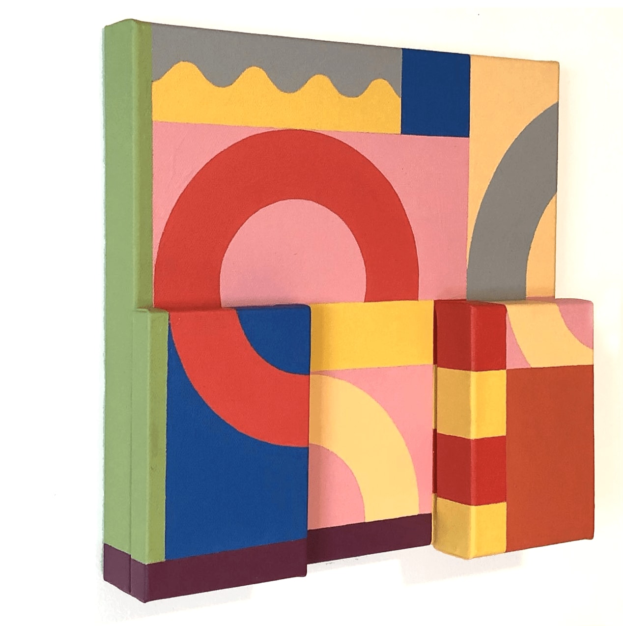 Robert Ayers, Coral Arc (Under Gray and Yellow), 2022