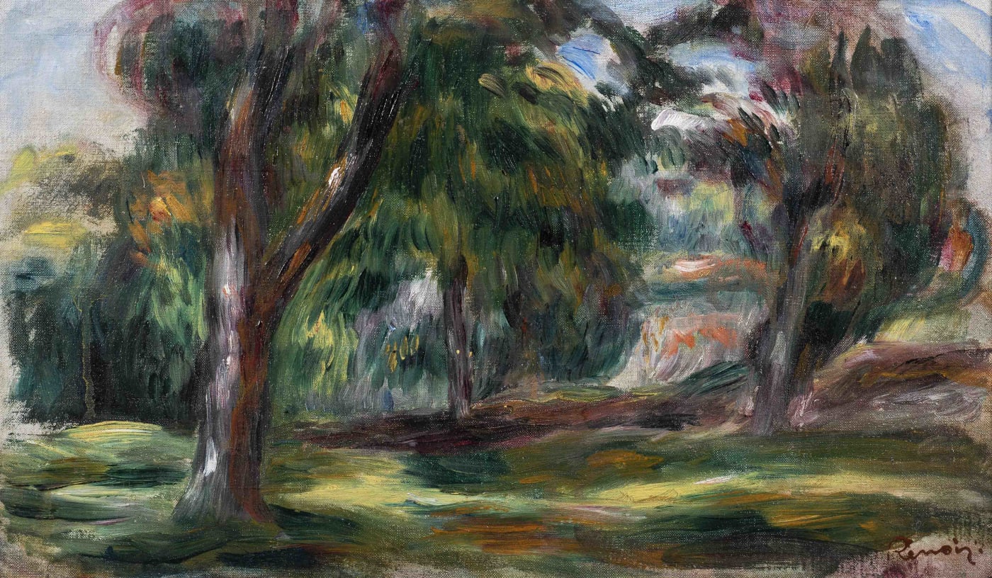 Pierre-Auguste Renoir, Pré et arbres, 1893