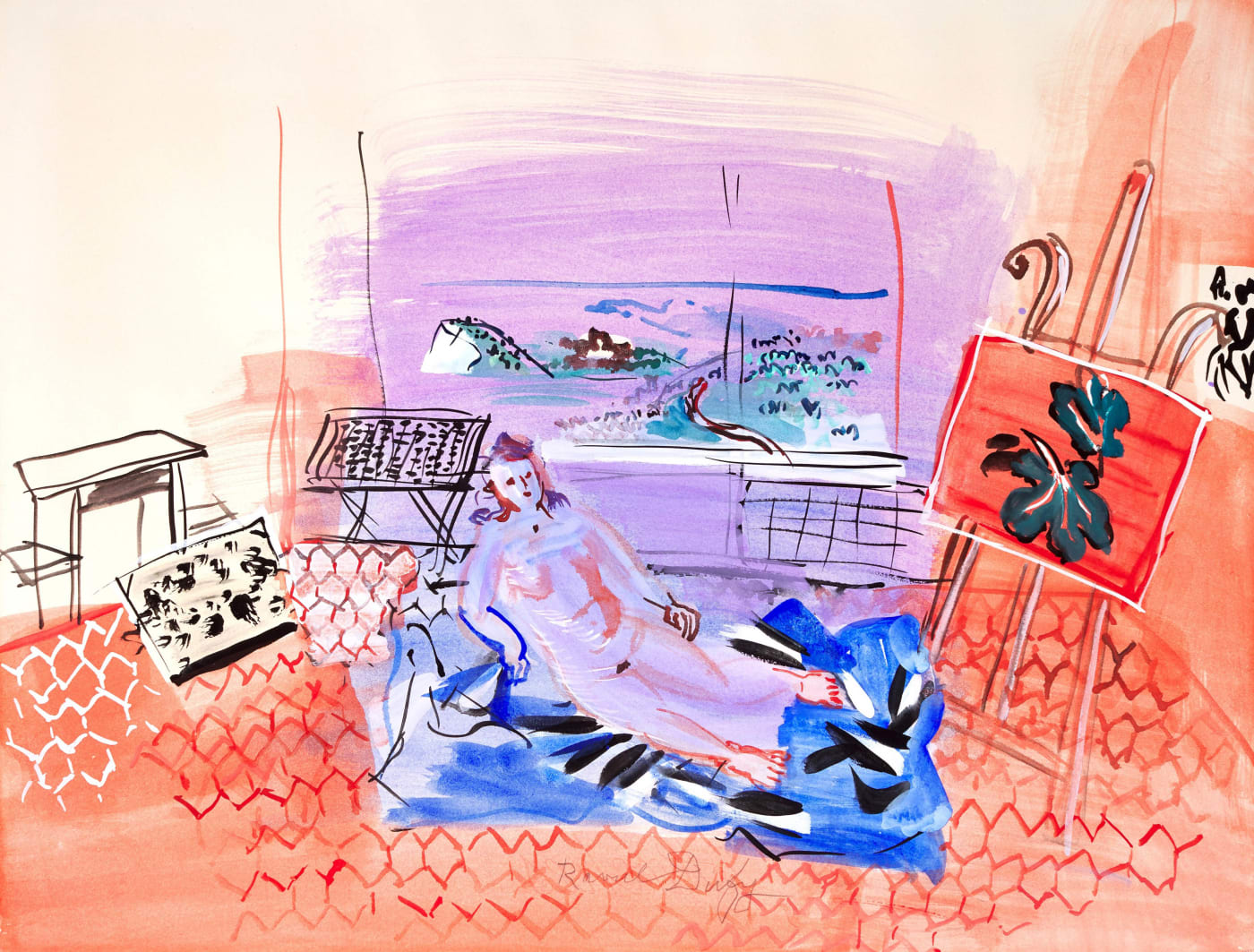 Raoul Dufy, L'Atelier à Vence, 1945
