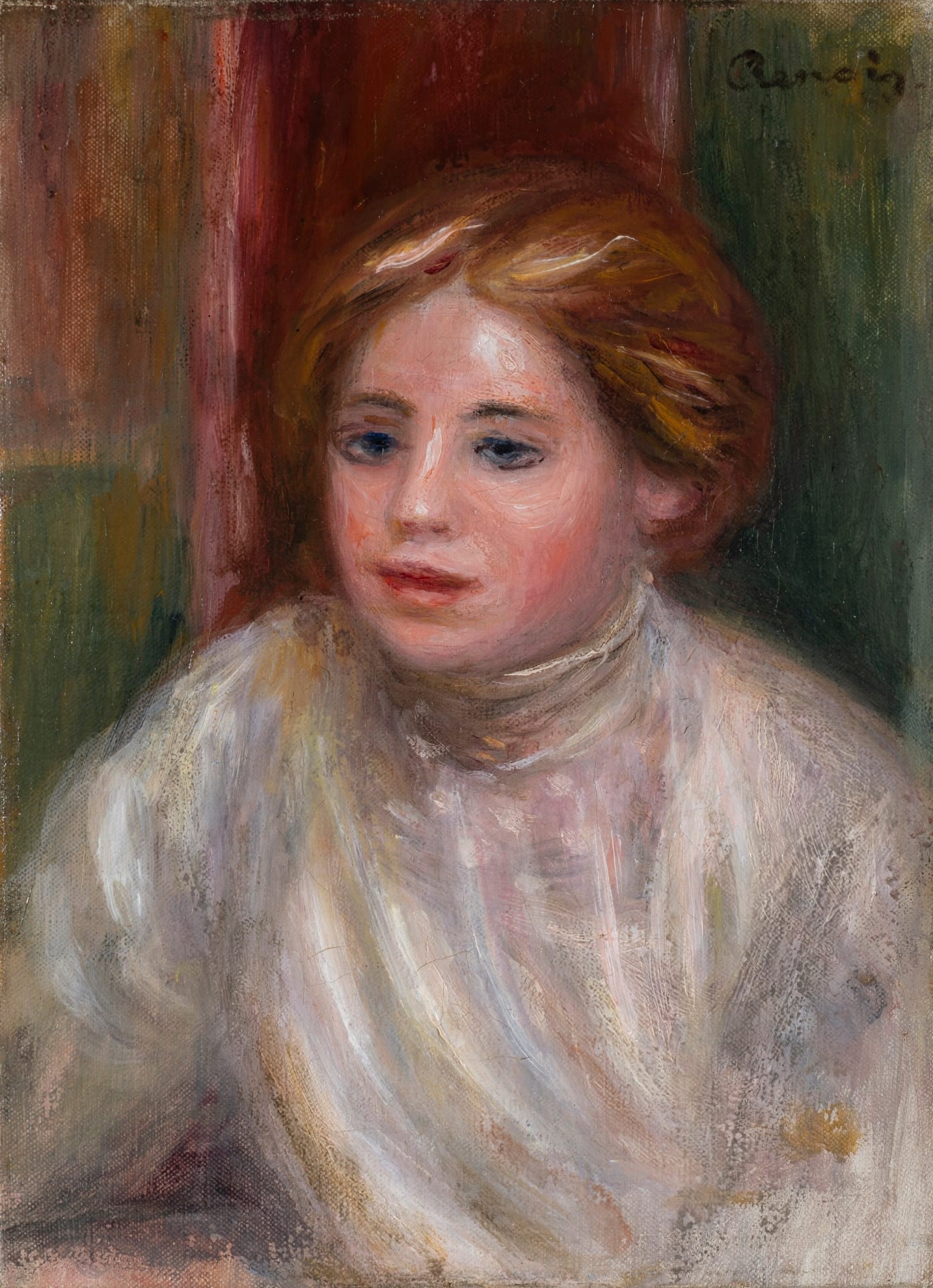 Pierre-Auguste Renoir, Tête de femme blonde, 1908