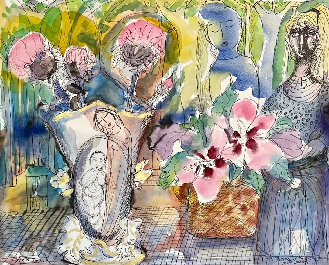 Lydia Corbett (née Sylvette David), Sylvette in the Courtyard, Camaret