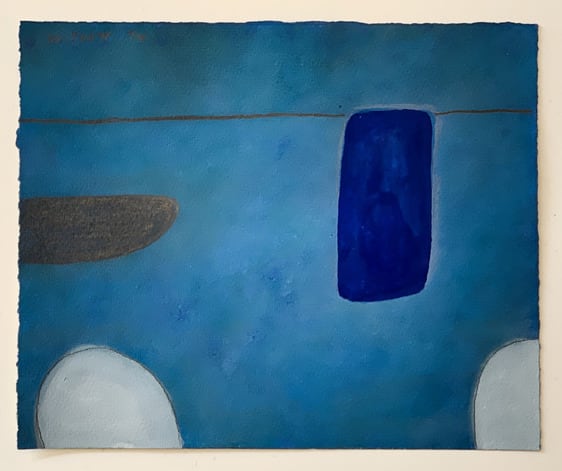 William Scott, Still Life Abstracted 1st Theme, In Blue, No XLVI/L, 1974