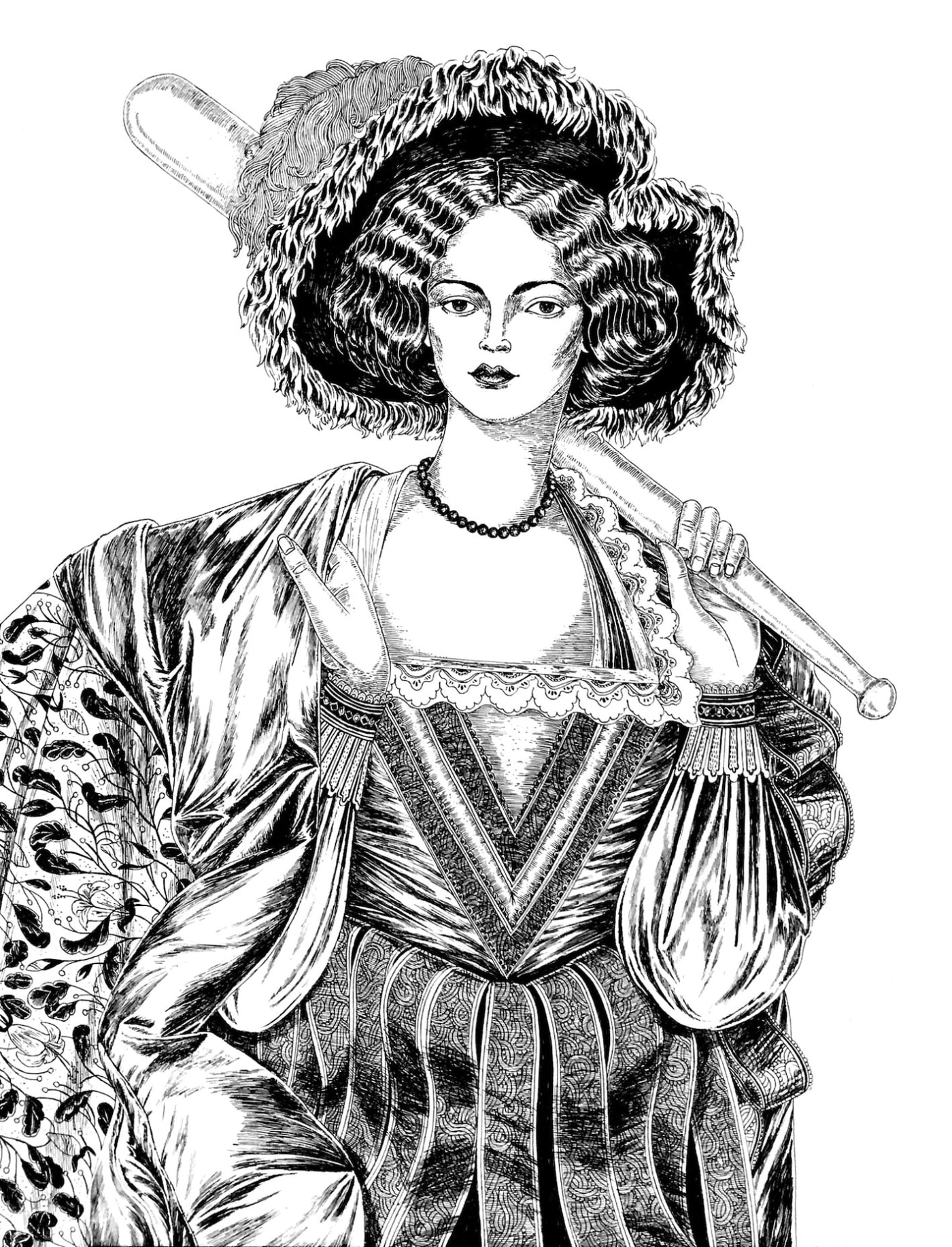 Laurène Boglio, Lady with a bat, 2020