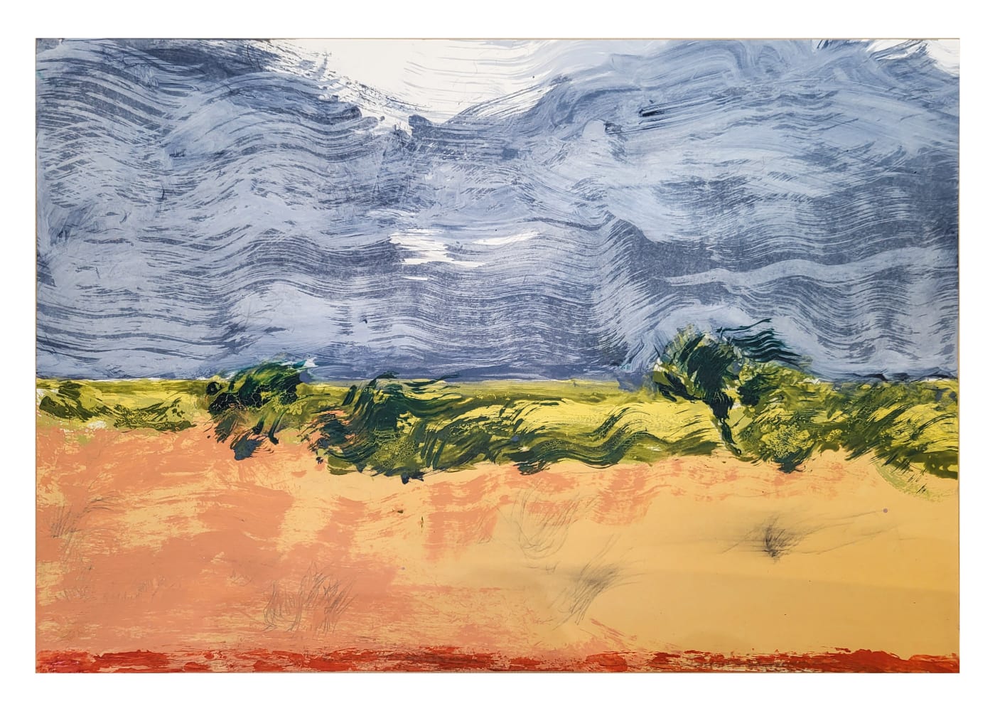 Marine WALLON, Point rouge, ligne jaune , 2022