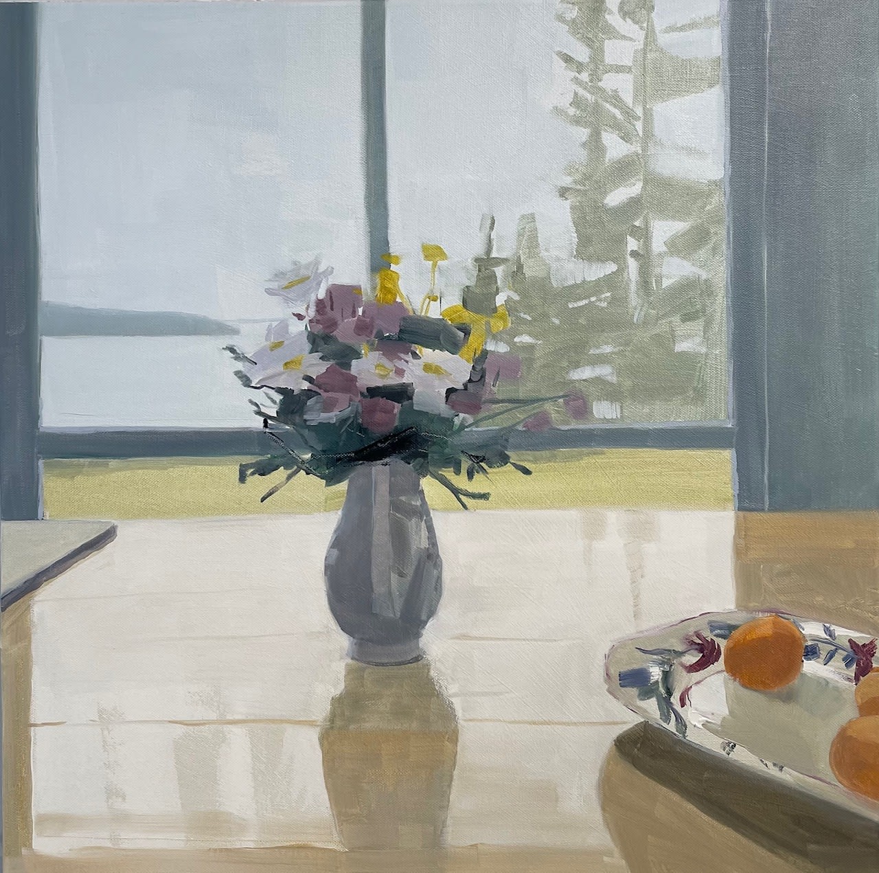 Sara MacCulloch Peggy's Flowers, 2023 Oil on Canvas 24 x 24 in.