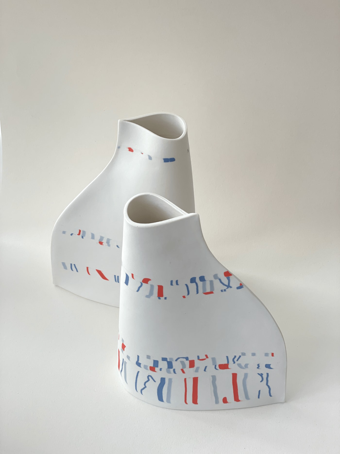 Carol Sinclair, Strata - Medium Orange & Blue Bottle I