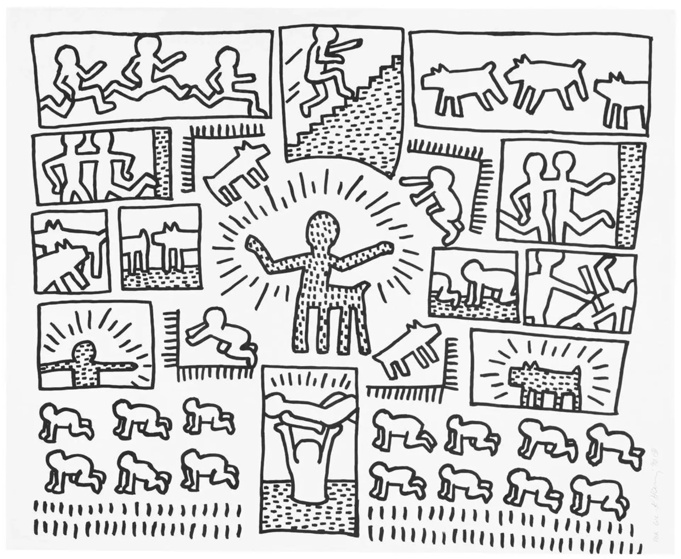 Keith Haring, Blueprint Drawing 10 (Littmann PP. 180) , 1990