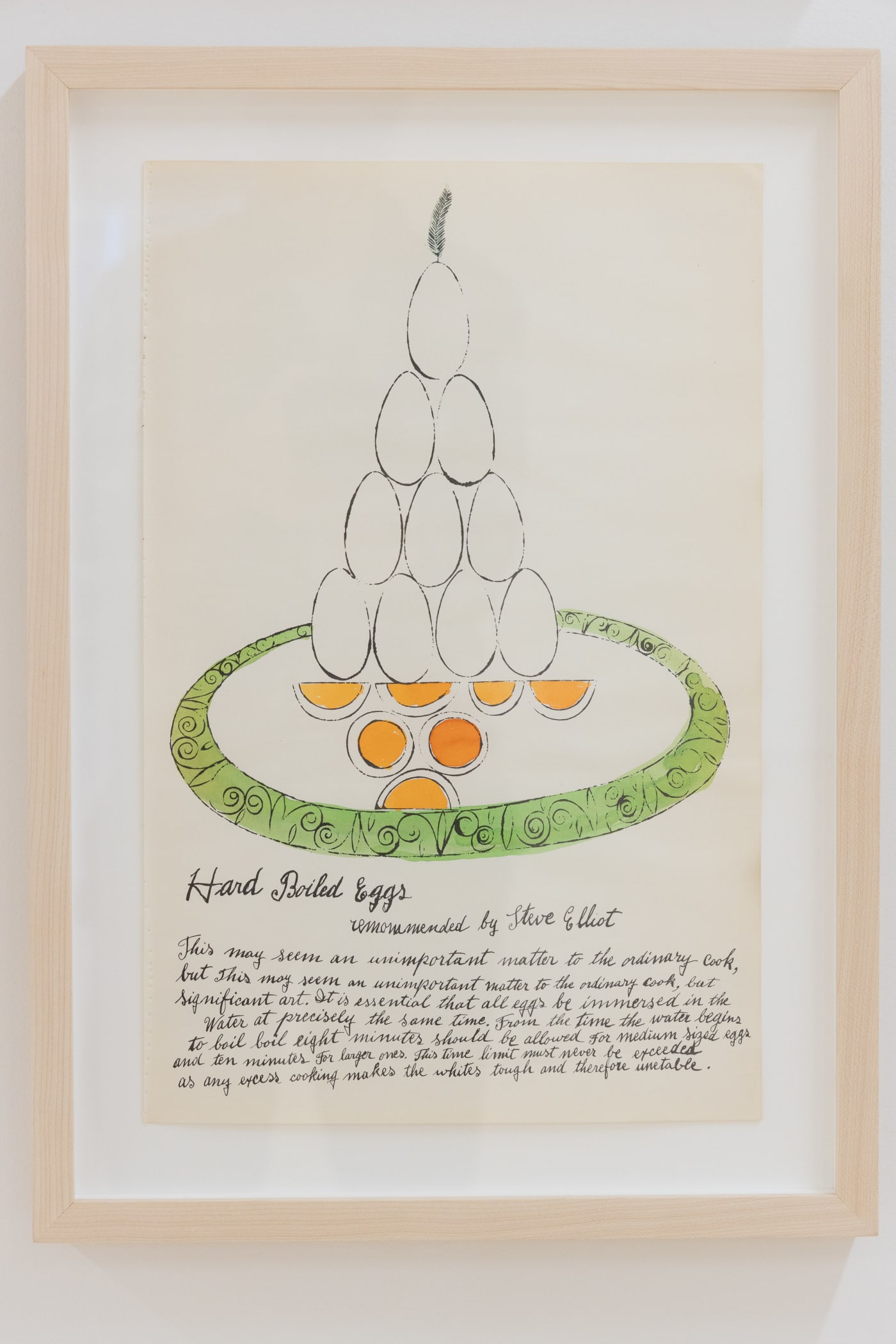 Andy Warhol, Hard Boiled Eggs F.S. IV 138A, from Wild Raspberries, 1959