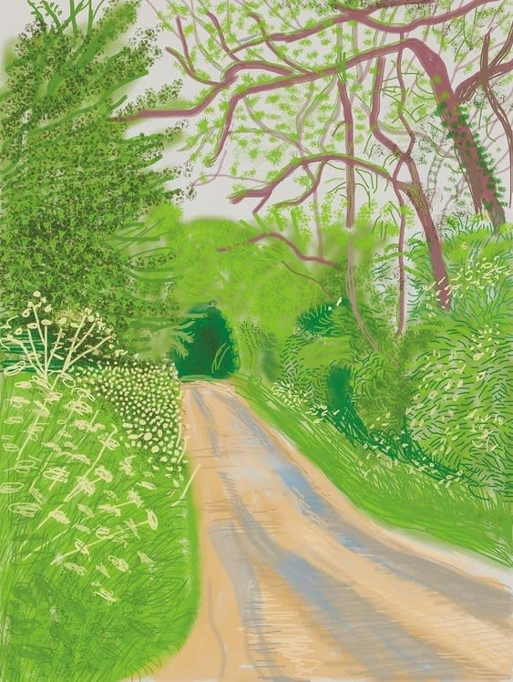 David Hockney, May 16, The Arrival of Spring in Woldgate, East Yorkshire, 2011