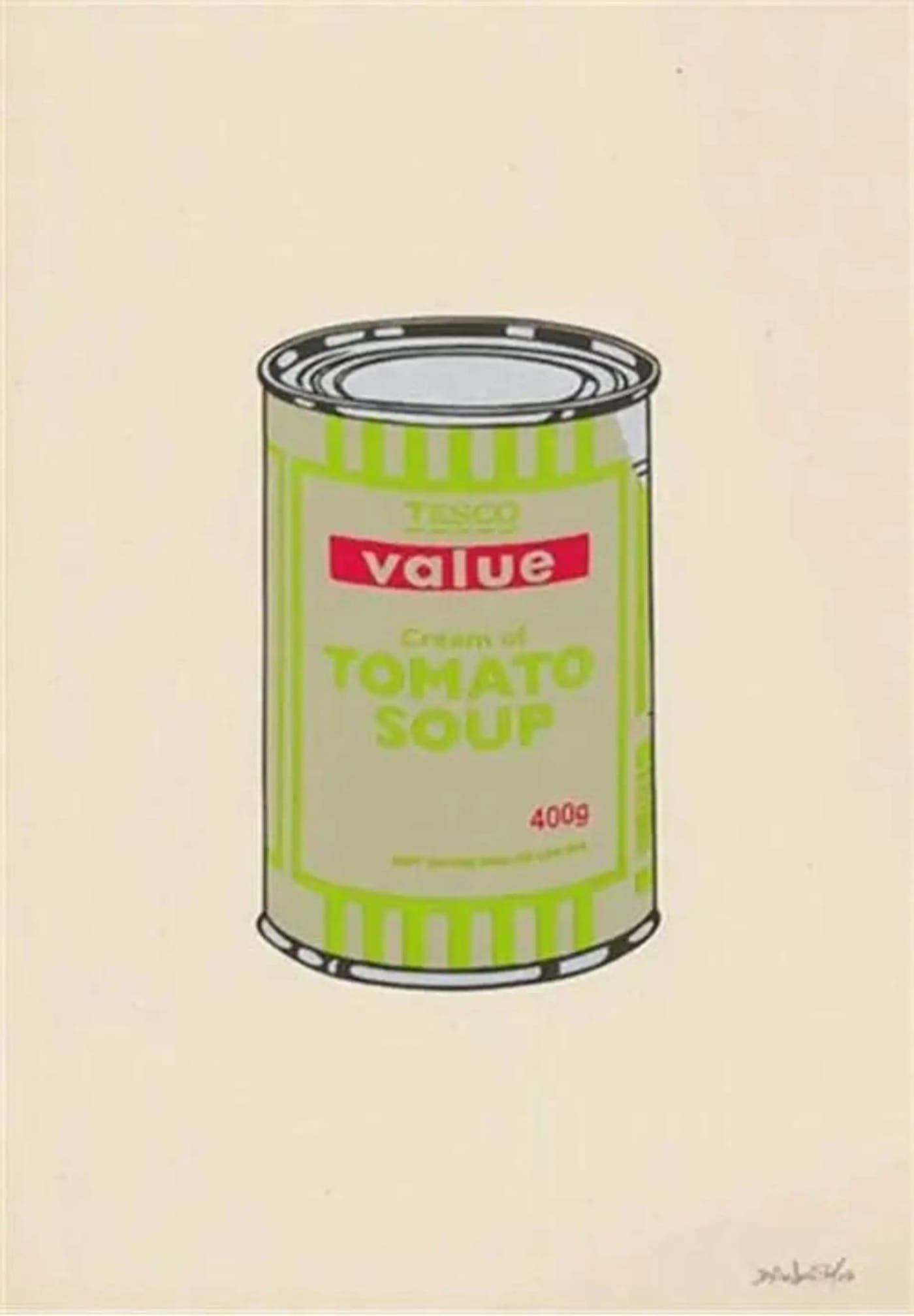 Banksy, Soup Can (Sage, Lime, Cherry) (Signed) , 2005