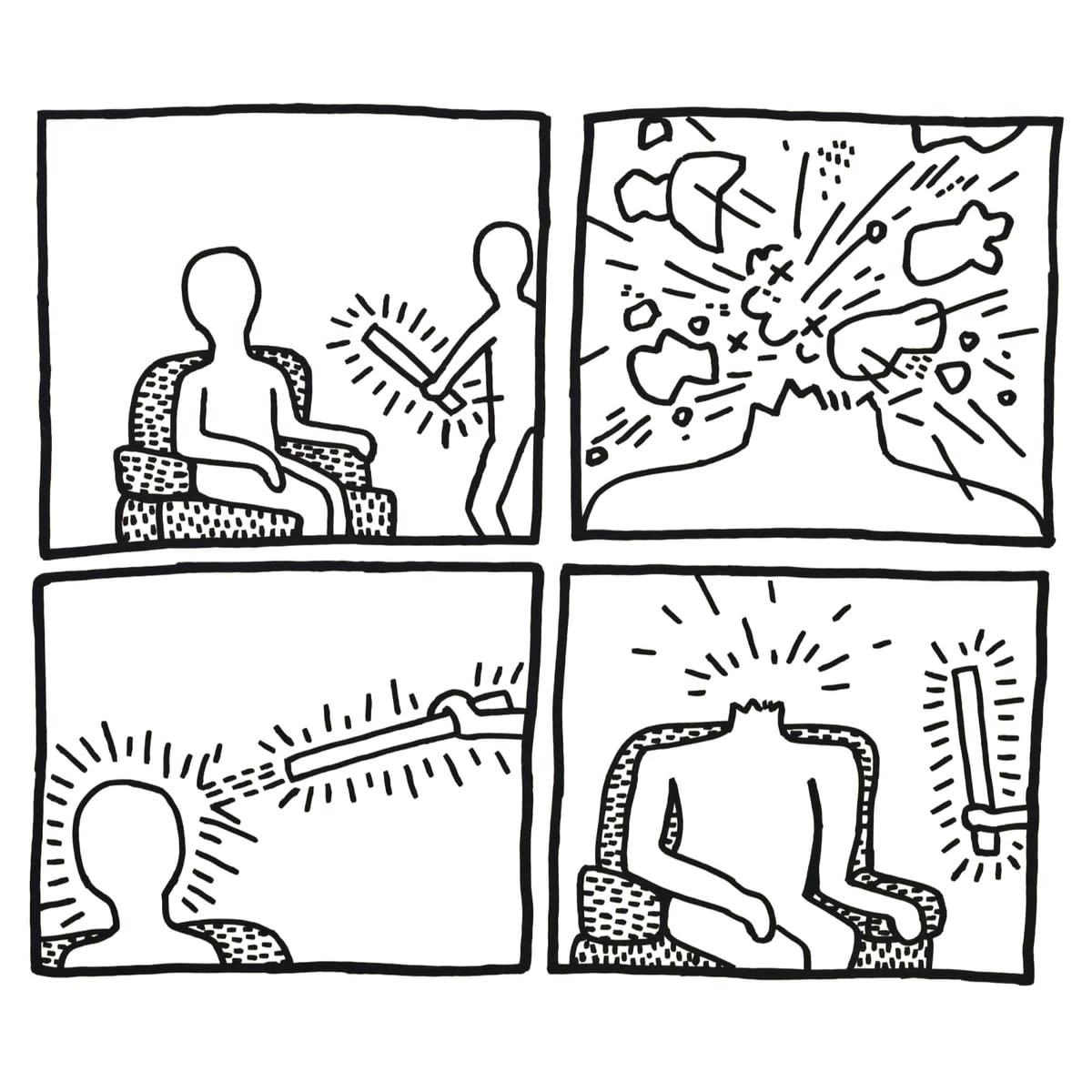 Keith Haring, Blueprint Drawing 14 (Littmann PP. 182) , 1990