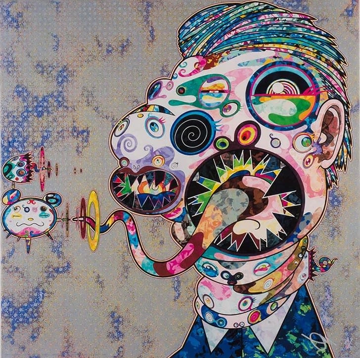 Takashi Murakami, An Homage to Francis Bacon (Study for Head of George Dyer, Moire), 2016