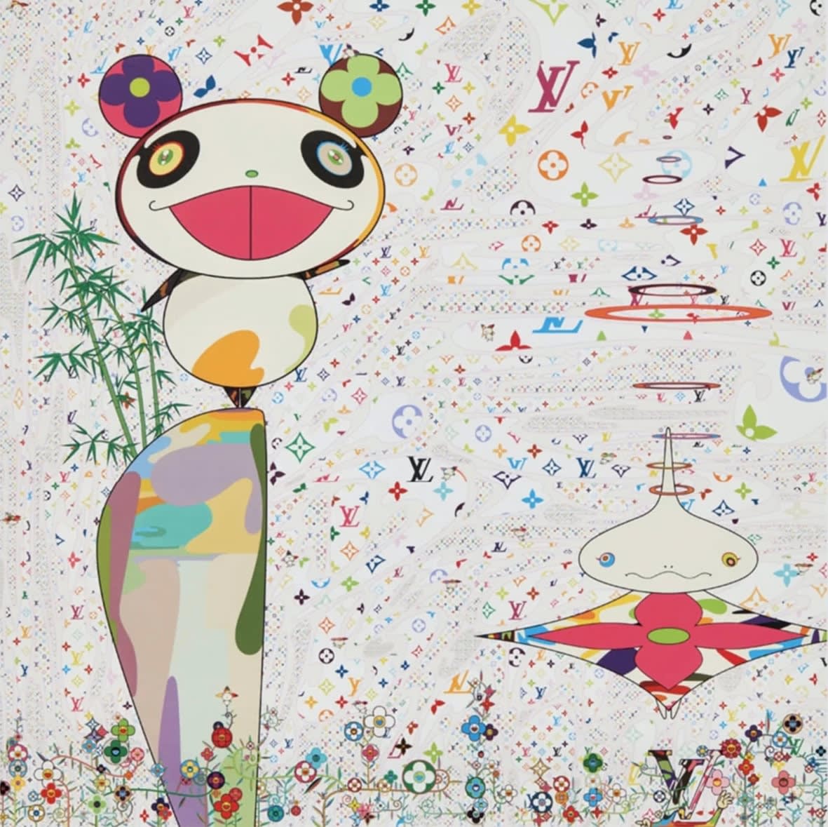 Takashi Murakami, Superflat Monogram Panda And His Friends, 2005