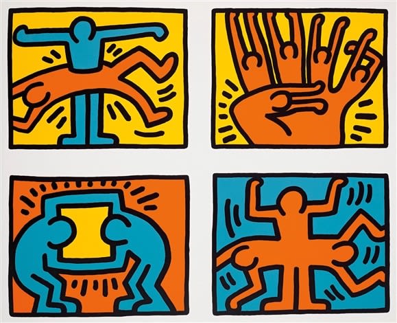 Keith Haring, Pop Shop Quad VI (Littmann PP. 143), 1989