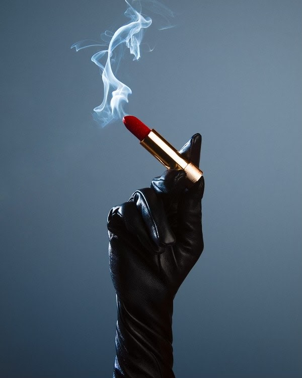 Tyler Shields, Lipstick Cigarette, 2022