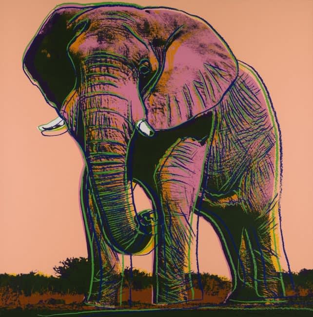 Andy Warhol, African Elephant F.S. II 293, 1983