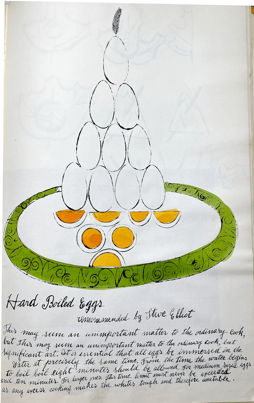 Andy Warhol, Hard Boiled Eggs F.S. IV 138A, from Wild Raspberries, 1959
