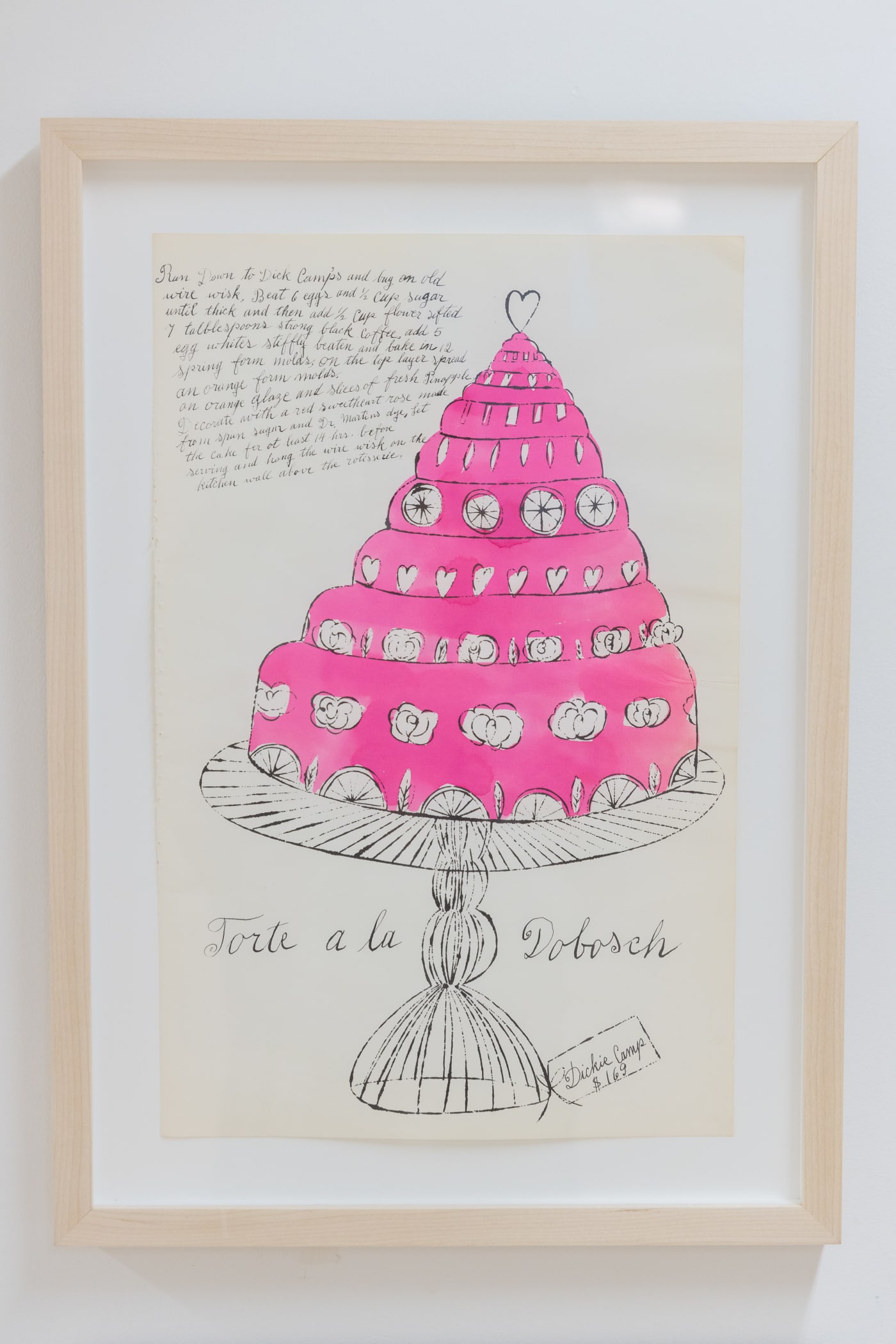 Andy Warhol, Torte A La Dobosch F.S. IV 130A, from Wild Raspberries , 1959