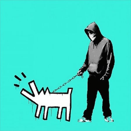 Banksy, Choose Your Weapon Turquoise, 2010
