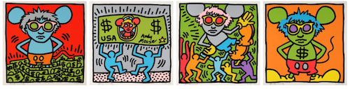 Keith Haring, Andy Mouse Portfolio, 1986
