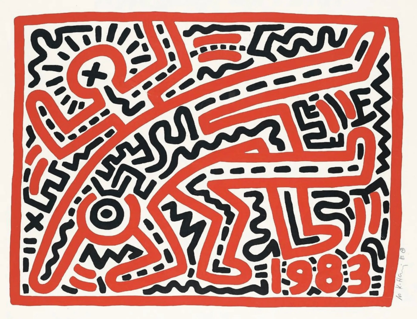 Keith Haring, Untitled (Littmann PP. 28), 1983