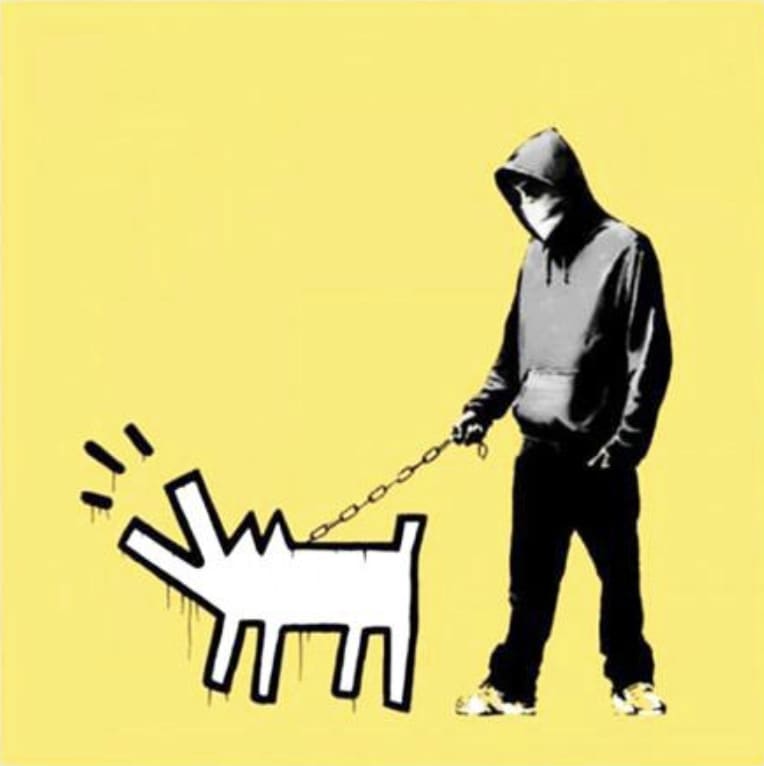 Banksy, Choose Your Weapon Soft Yellow, 2010