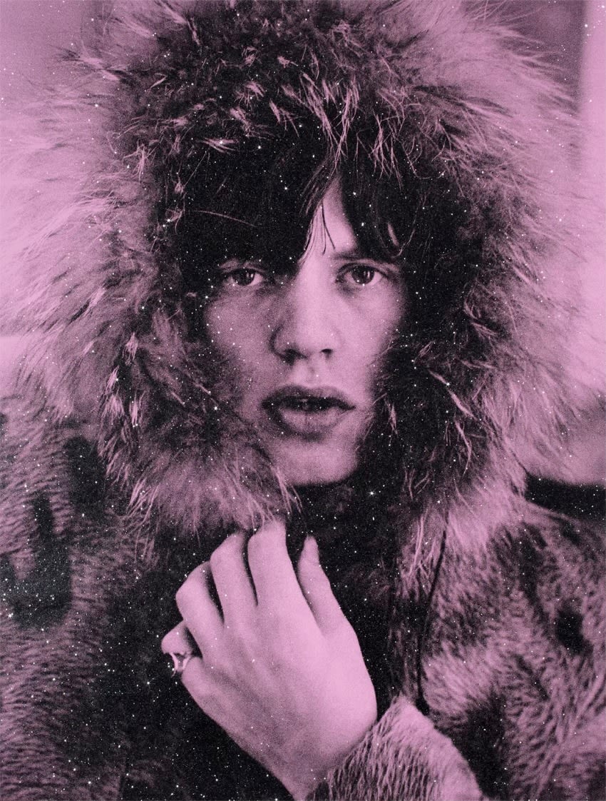 Russell Young, Mick Jagger Fur Parka Pink, 2023