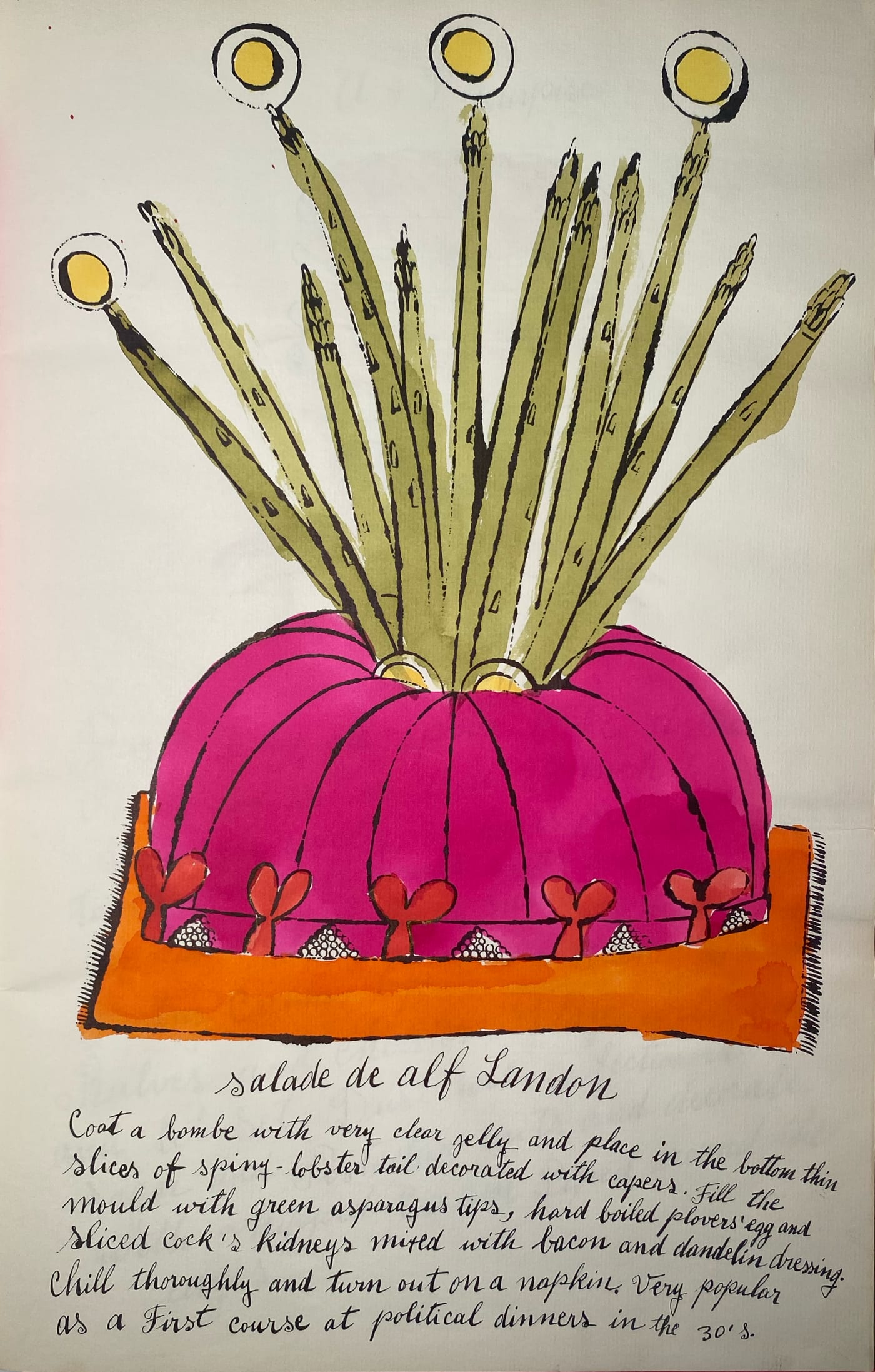 Andy Warhol, Baked Hawaii F.S. IV 126A, from Wild Raspberries, 1959