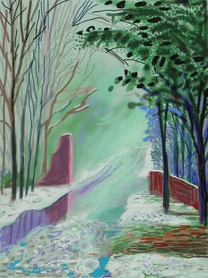 David Hockney, January 3rd, The Arrival of Spring in Woldgate, East Yorkshire, 2011