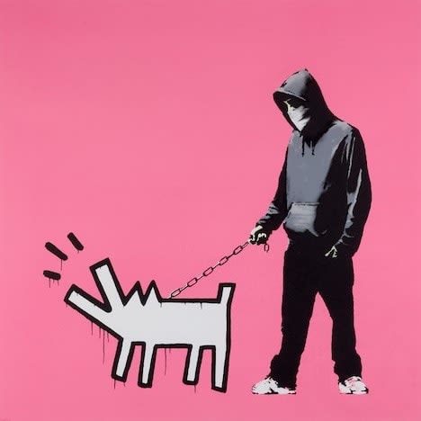Banksy, Choose Your Weapon Bright Pink, 2010