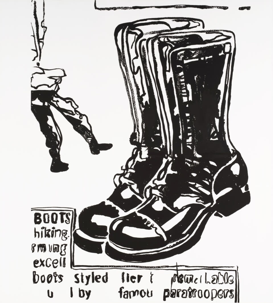 Andy Warhol, Paratrooper Boots Positive , 1985-86