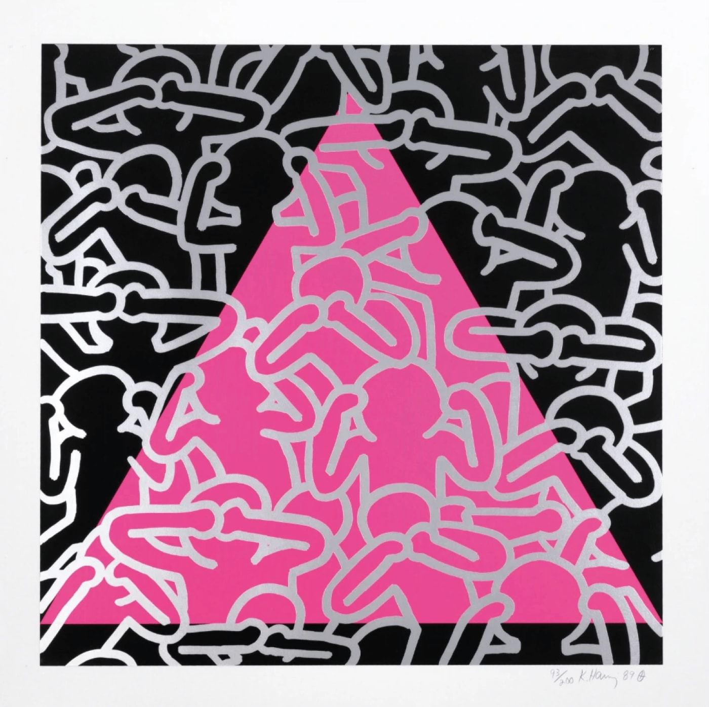 Keith Haring, Silence = Death (Littmann PP. 152), 1989
