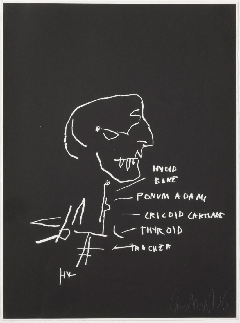 Jean-Michel Basquiat, Thyroid, from Anatomy , 1982