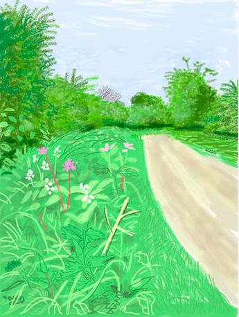 David Hockney, 26th April, The Arrival of Spring in Woldgate, East Yorkshire, 2011