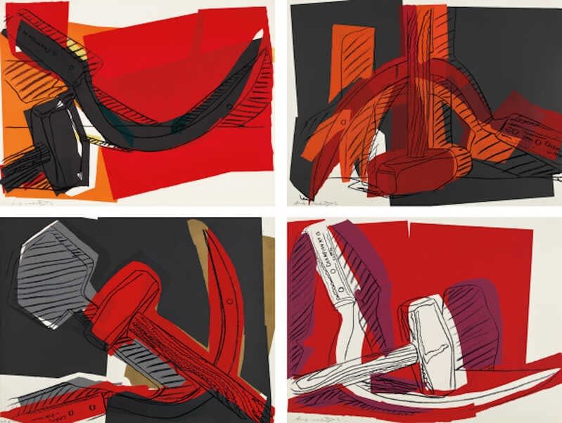 Andy Warhol, Hammer And Sickle Complete Portfolio (F & S. II 161 - 164), 1977