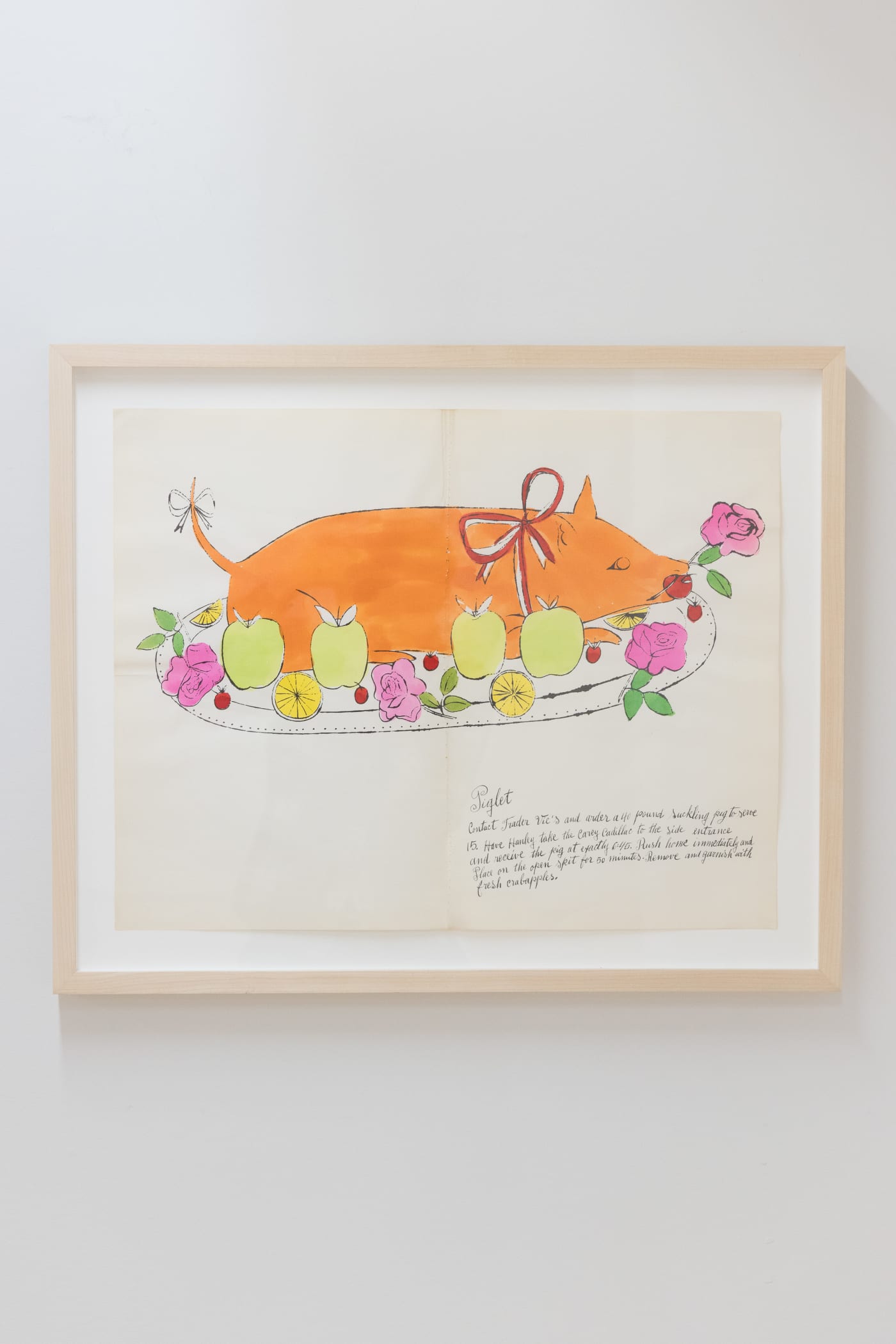 Andy Warhol, Piglet F.S. IV 134A, from Wild Raspberries, 1959