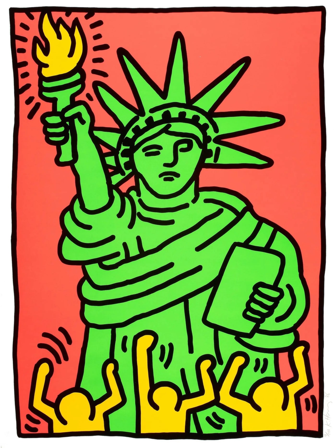 Keith Haring, Statue of Liberty (Littmann PP. 63), 1986