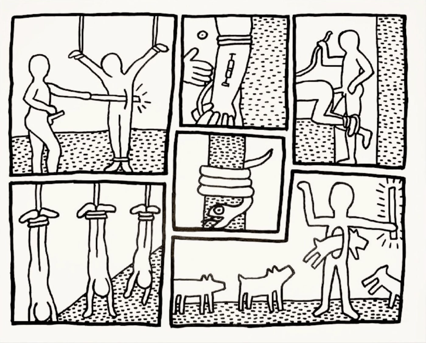 Keith Haring, Blueprint Drawing 5 (Littmann PP. 177) , 1990