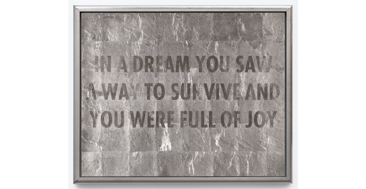 Jenny Holzer, IN A DREAM, 2020