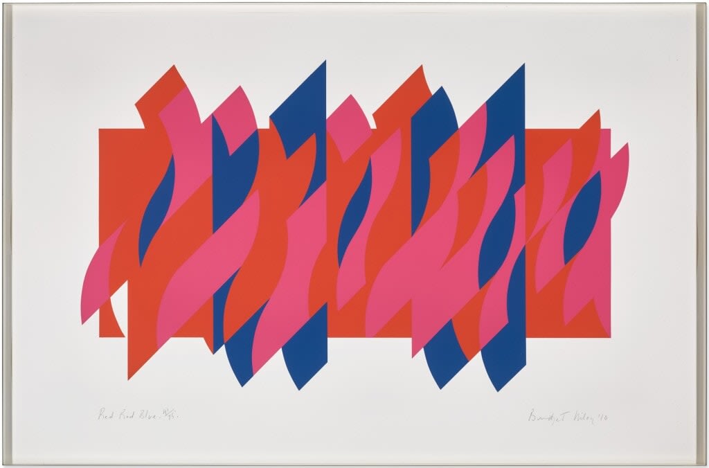 Bridget Riley, Red Red Blue , 2010