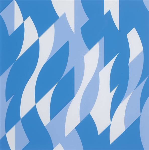 Bridget Riley, Two Blues, 2003