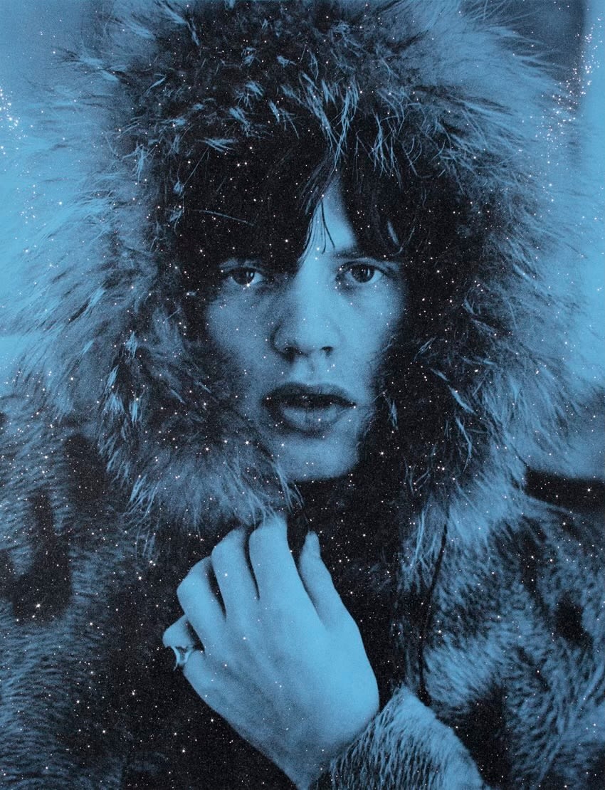 Russell Young, Mick Jagger Fur Parka Blue, 2023